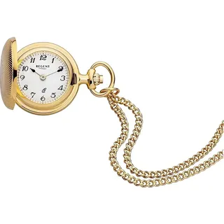 Regent Taschenuhr Regent Herren Taschenuhr Analog Gehäuse, (Analoguhr, Analoguhr), Herren Taschenuhr rund, extra groß (ca. 26mm), Metall, Elegant goldfarben