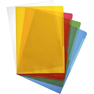 Durable Sichthüllen 2337 DIN A4 farbsortiert genarbt 0,10 mm, 100 St.