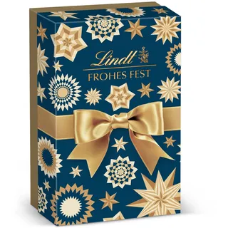 Lindt Schokolade | Santa Box | 248g | weihnachtliche Geschenkbox mit Weihnachtsmännern & LINDOR Kugeln | edles Schokoladen-Geschenk zu Weihnachten
