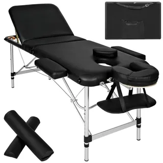 Tectake tectake® 3 Zonen Massageliege-Set, Breite 60 cm, Polsterung 5 cm, mit Aluminiumgestell, 210 x 95 x 89 cm