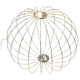 Dekoleidenschaft LED-Kugel Ø 40 cm Silber