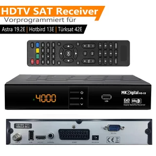 MK-Digital MK Digital HD-S3 1080p Full HD Sat Receiver Scart, HDMI, EPG USB Mediaplayer