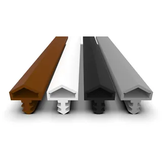 Türdichtung Weiß 25m - 4mm Nutbreite / 7mm Nuttiefe / 12mm Falz - Antidehnungsfaden Haustürdichtung Türanschlagdichtung Zimmertürdichtung (Weiss 25m)