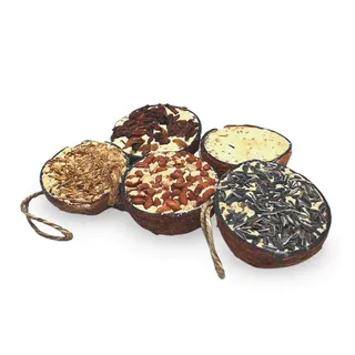 Lyra Pet Halbe Kokosnuss gefüllt mit Topping Meisen 2,6 kg