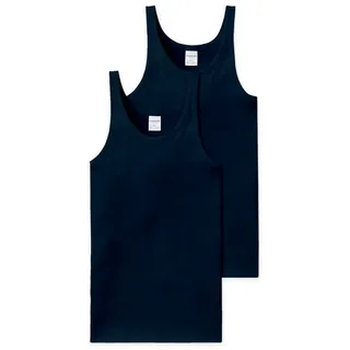 SCHIESSER Unterhemd 2er Pack in Blau | Gr.: L