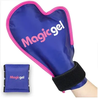 Magic Gel Handschuh für Kälte-/Wärmetherapie (Grösse M), bei Arthritis, Ekzemen, Karpaltunnelsyndrom. Kühlhandschuhe für Chemotherapie. Bei Handschmerzen. Mit Extra-Pack (Single) zur Fingerkühlung