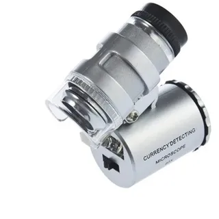 TRIXES Mini-Mikroskop für Juweliere mit Beleuchtung und 60facher Vergrößerung