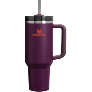 Stanley Quencher H2.0 FlowState Trinkflasche mit Strohhalm 1.2L - Thermobecher Kühlt 11 Stunden - 48 Stunden Eisgekühlt - Spülmaschinenfest - Thermosflasche BPA Frei - Kaffeebecher To Go - Plum