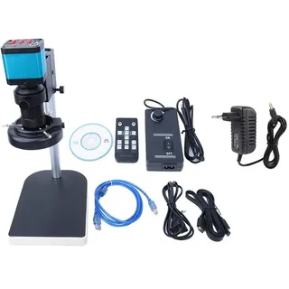 Digitalmikroskop 14MP HDMI High Definition Lab Handheld-Digitalmikroskope USB C-Mount-Mikroskop-Kameraadapter(EU Plug)