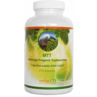 MTT-Kapseln - Moringa - Tragant - Topinambur (neu mit Bacillus subtilis DSM 2109...