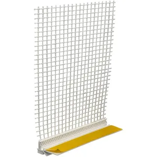 30 x Handelskönig Anputzleiste 9 mm mit Gewebe und Schutzlippe je 260 cm = 78 lfdm Anputzleiste Putzleiste Apuleiste Armierungsgewebe Putzgewebe Fensterleiste