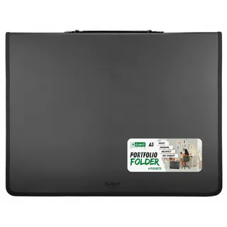 D.RECT Sichtbuch PP A3, 6 Hüllen, Sichtmappe, Solid, Präsentationsordner, Angebotsmappen, Spiral Display Book, Schwarz