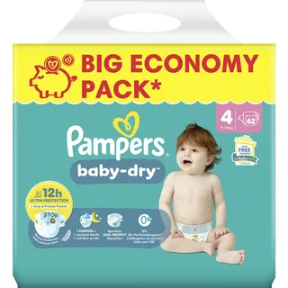 Pampers Baby-Dry Gr. 4 (9-14 kg) 62 St.
