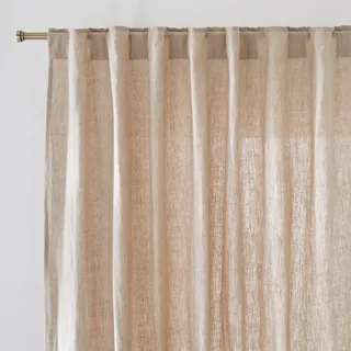 Vorhang Aus Gewaschenem Leinen Mit Versteckten Schlaufen, Onega 180 x 135 cm Natur 180 x 135 cm