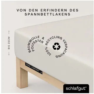 schlafgut Spannbettlaken Mikrofaser 90-100 x 190-200 cm beige