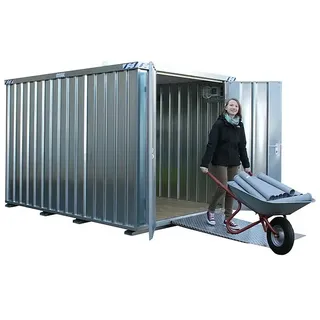 BOS Best of Steel Schnellbaucontainer SC3000+4X2-SZ  (4,1 x 2,1 x 2,1 m, Stahl, Doppeltür)