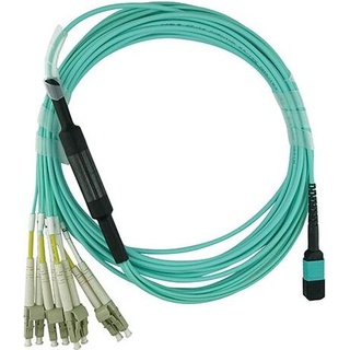 BlueOptics Dell EMC CBL-MPO12-4LC-OM3-10M kompatibles MPO-4xLC Multimode OM3 Patchkabel 10 Meter (S/UTP, CAT7, 10 m), Netzwerkkabel