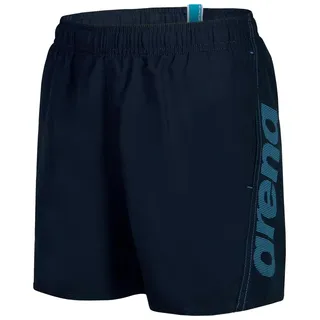 Arena Jungen Fundamentals Logo Jr Boxer Swim Trunks, Navy-Turquoise, 164 EU