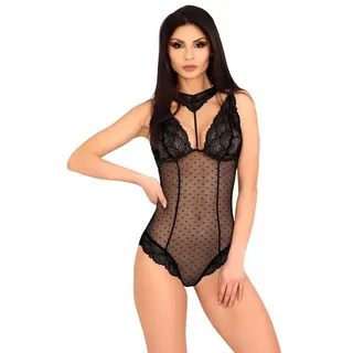 Livco Corsetti Fashion Body Body in schwarz mit Spitze transparent schwarz S/M