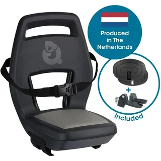QIBBEL 6+ Junior bis 35 kg schwarz für Gepäckträger inkl. Fußstützen+Schutzplatten
