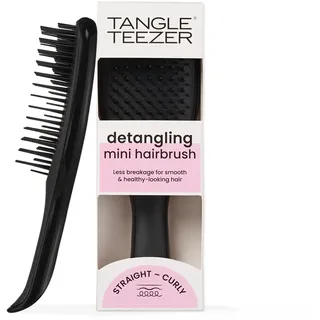 Tangle Teezer Mini The Ultimate Detangler Haarbürste, sanft zu nassem Haar, zweistufige Zähne und bequemer Griff, ideal für Kinder und Reisen, reduziert Knoten und Haarbruch, Schwarz