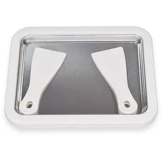 Felenny Instant Cold Plate Eis Cream Roll Maker mit 2 Spateln DIY Eis Cream Roller Pan Make Easy Ice Cream Rolls Cold Sweet Fried Food Plate for Homemade Rolled Cream Frozen Yogurt Gelato