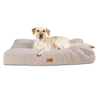 Freudentier Orthopädisches Hundekissen aus kuschelweichem Teddystoff XXL