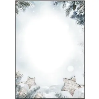Sigel Weihnachts-Motivpapier »Snow Star« DP312 - 25 Blatt, 21x29.7 cm
