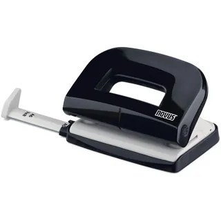 Novus Locher E 210, bis 10 Blatt schwarz/grau, mit Anschlagschiene