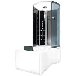 AcquaVapore Kombination Whirlpool Dusche K50-L32-WP Duschkabine Wanne 170x100