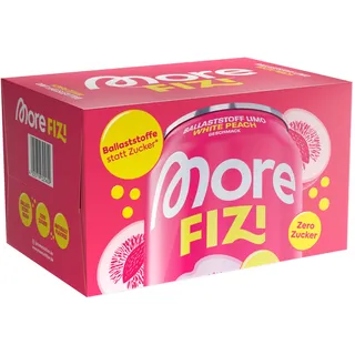 MORE Nutrition More Fizi, 6 x 330 ml Dose (inkl. 1,50 Euro Pfand), White Peach,