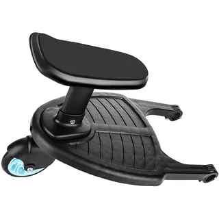 Trintion Buggy Board Trittbrett mit Sitz für Kinderwagen Rollbrett für Kinderwagen Rollbrett Rollbrett Board Blau (Nicht Universell)