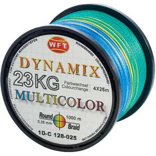 WFT Round Dynamix KG Multicolor 1000m geflochtene Schnur, Durchmesser:0.10mm