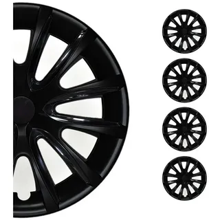 Omac 4x Radkappen 16 zoll Matt Schwarz & Schwarz