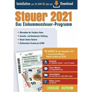 Steuer CD 2021 DOWNLOAD Das Einkommenssteuer Programm Aldi Versand per Email