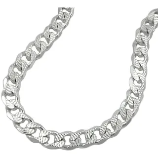 Gallay Kette 5,6mm flache Panzerkette mit Muster Silber 925 50cm in silber | Gr.: onesize