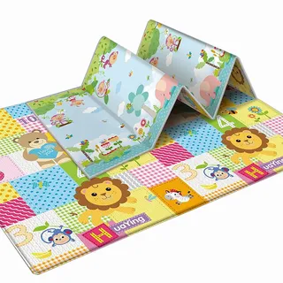 Awoeorsty Baby Play Mat, 180 x 100 x 1 cm, Thick Foldable Waterproof Foam Children's Crawling Mat, Play Mat, Floor Mat, Children's Mat Portable for Indoor or Outdoor Use