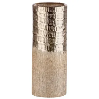 Gilde Deko Vase Trento Aluminium goldfarben 67860