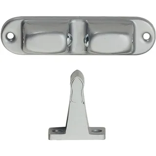 KWS Kws, - Türhalter 1083 mit verstellbarer Druckkugel, Wandab. 70mm,Alu/Stahl silber lack.