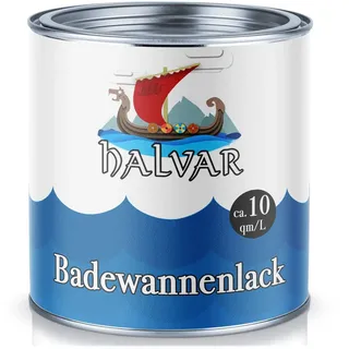 Halvar 2K Badewannenlack - Badewannenbeschichtung - Badewanne streichen mit Emaille Lack (1 L, Schwarz)