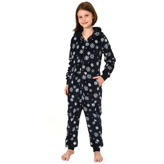 normann-wäschefabrik NORMANN Jumpsuit Overall Onesie Schlafanzug Eiskristall Sterne Optik | Gr.: 152