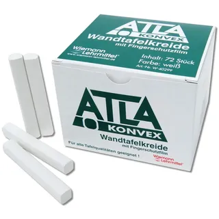 Wiemann Lehrmittel ATLA-Kreide, Tafelkreide weiß, 72 Stück, konvex