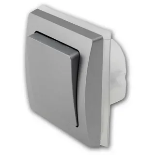 ChiliTec DELPHI Wechsel-Schalter IP44 250V 10a, inkl. Rahmen, Up, Silber