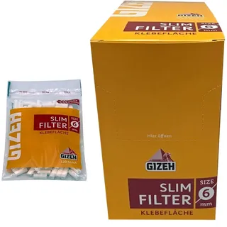 Gizeh Slim 6 mm 20 Beutel a 120 Filter, Mittel, 19925