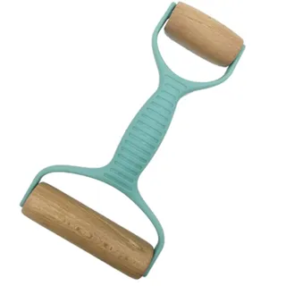 Doppelter Teigroller für Kopf, Teigroller, Hand-Teigroller, Doppel-Teigroller, Küchenhelfer für Gebäck, Nudeln, Bäckerei P