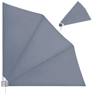 Balkonfächer Anthrazit 140x140cm klappbar
