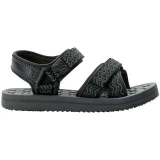 Jack Wolfskin Jungen Unisex Kinder Zulu VC K Sandale, Black, 26 EU