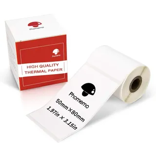 Phomemo M110 Etikett Phomemo Multifunktional Thermo selbstklebendes Etikett,1.97“x3.15”(50x80mm),kompatibel mit M110 M200 M120 M220 M221 M108 M102 M100 M150 M250 M260 Etikettendrucker, 100/Rolle