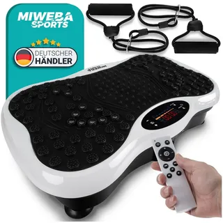 Miweba Sports Vibrationsplatte MV150 Vibrationsplatte für Ganzkörpertraining 5 Jahre Garantie, 150 W, 120 Intensitätsstufen, (Vibrationsplatte, Vibrationsplatte zum abnehmen, Vibrationsplatte für Ganzkörpertraining, Miweba Sports Vibrationsplatte MV150), Bluetooth, Fernbedienung, Touch-Bedienfeld, 5 Jahre Garantie weiß