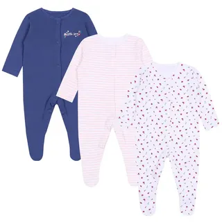 Sarcia.eu Body 3x Babystrampler Strampleranzug mit Blumenprint 6-9 Monate